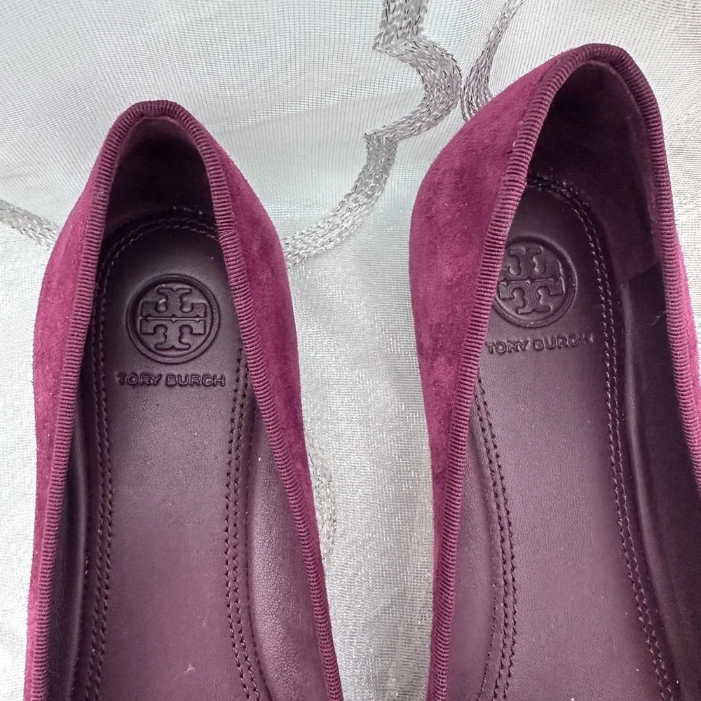 Tory Burch purple loafers